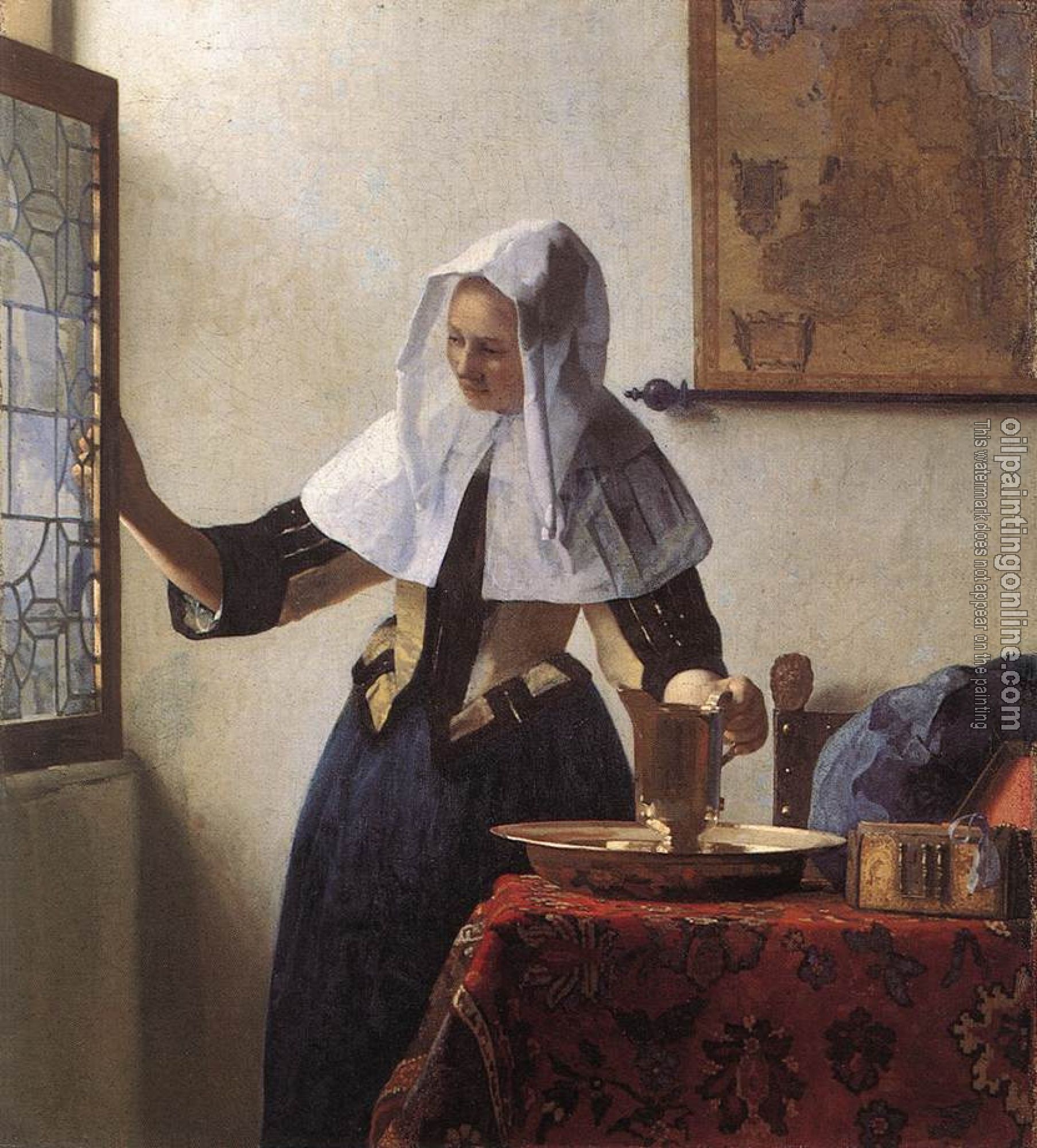 Vermeer, Jan - Young Woman with a Water Jug